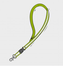 Double Lanyard with Carabiner and Buckle