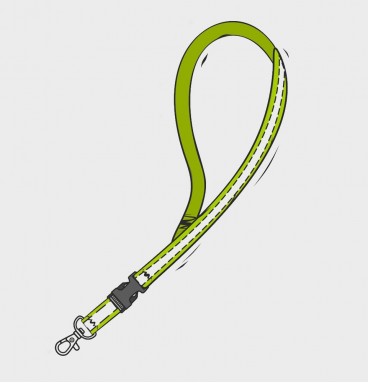 Double Lanyard with Carabiner and Buckle 20/25mm