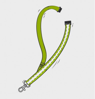 Double Lanyard with Carabiner , Buckle and Safety Clip 20/25mm