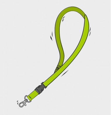 Plain Lanyard with Carabiner and Buckle