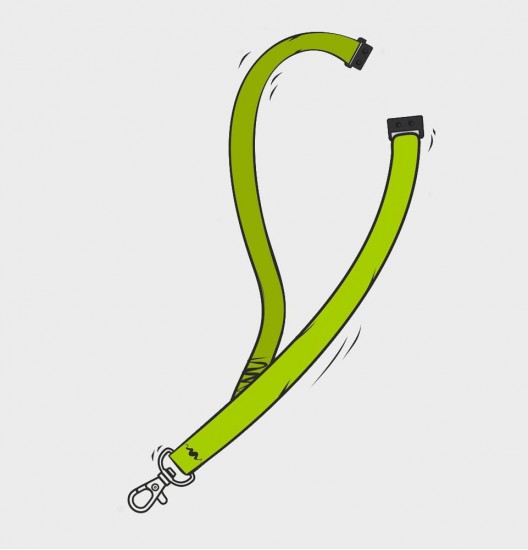 Plain Lanyard with Carabiner and Safety Clip