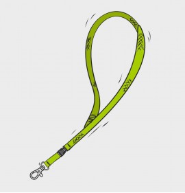 Shoelace Lanyard with Carabiner and Buckle
