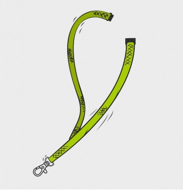 Shoelace Lanyard with Carabiner and Safety Clip
