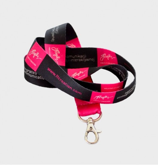 10mm Sublimation Lanyard with Hook, Buckle and Safety Clip