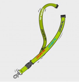 15mm Sublimation Lanyard with Hook, Buckle and Safety Clip