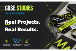 Custom conference lanyards manufactured by Lanyard.pro under an express production schedule.