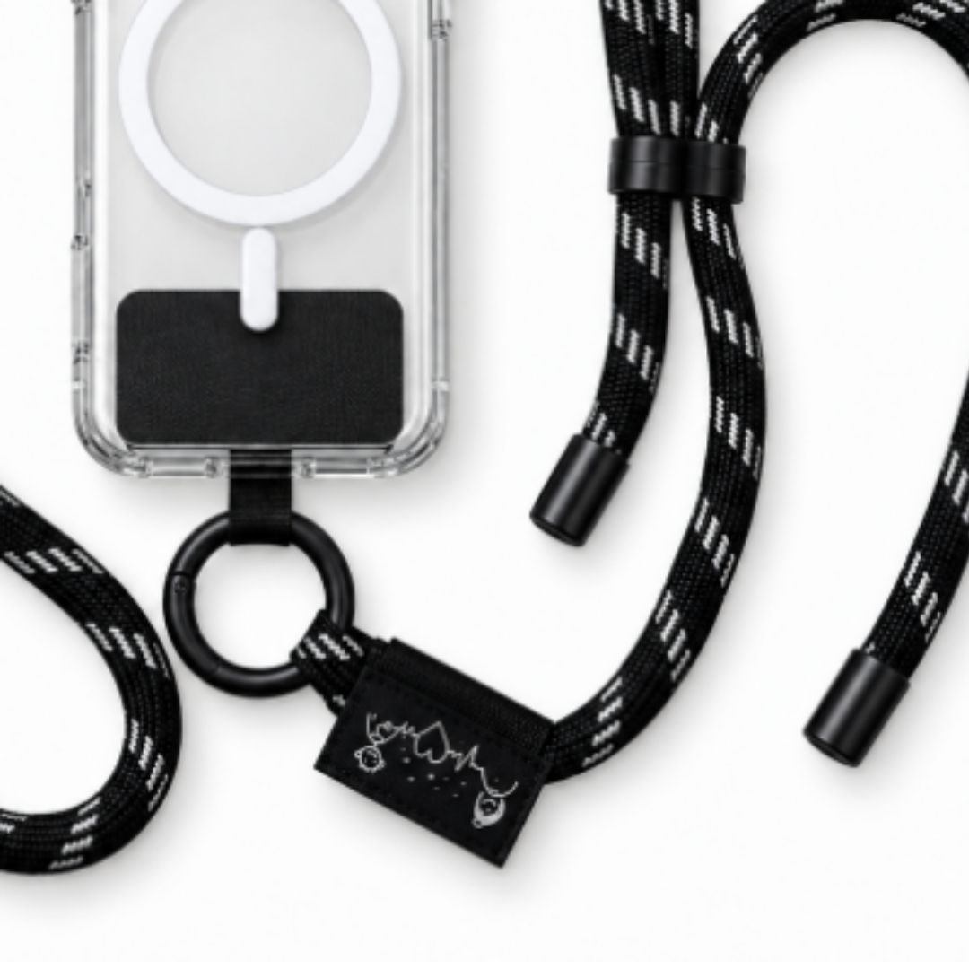 Ring custom Phone Lanyard 6mm with Patch | Promotional Crossbody Phone Strap