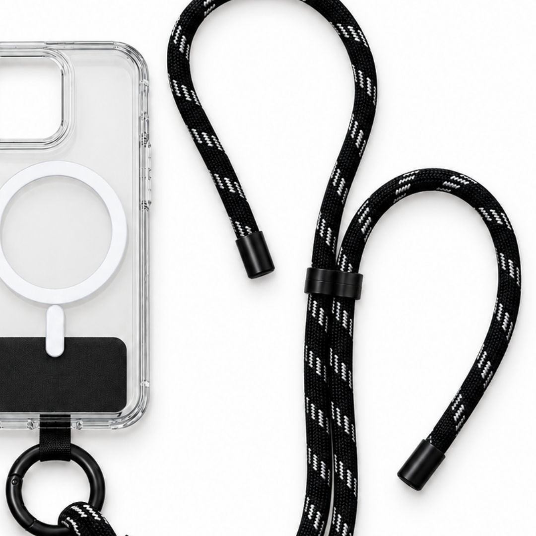Ring custom Phone Lanyard 6mm with Patch | Promotional Crossbody Phone Strap