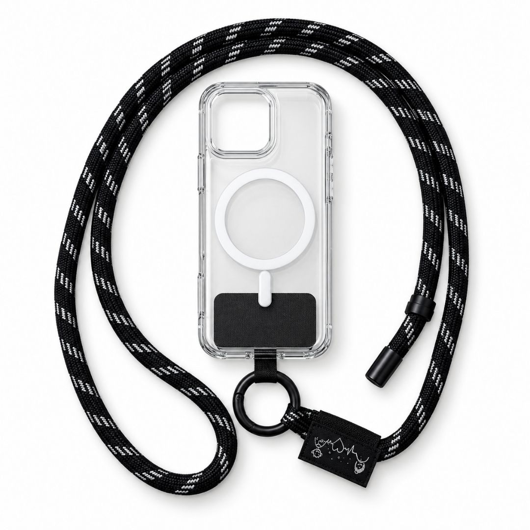 Ring custom Phone Lanyard 6mm with Patch | Promotional Crossbody Phone Strap