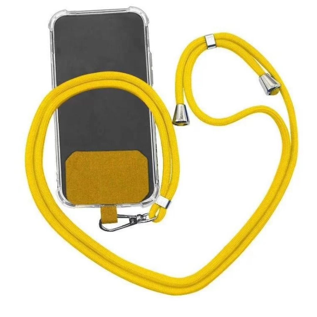 Custom Round Cord Phone Lanyard 6mm with Patch | Promotional Crossbody Phone Strap