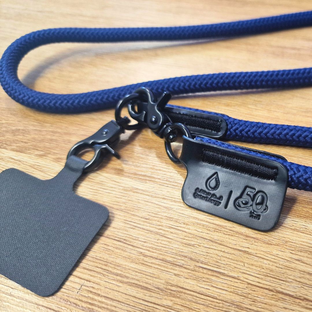 Rope custom Phone Lanyard 8mm with Patch | Promotional Crossbody Phone Strap