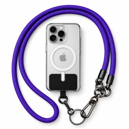PREMIUM Rope custom Phone Lanyard 10mm with Patch | Promotional Crossbody Phone Strap