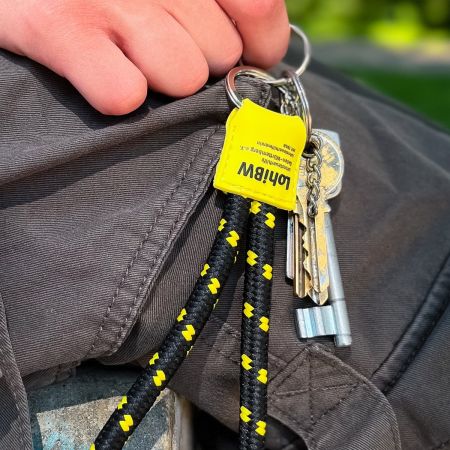 Short Rope Keyring with Custom Rubber