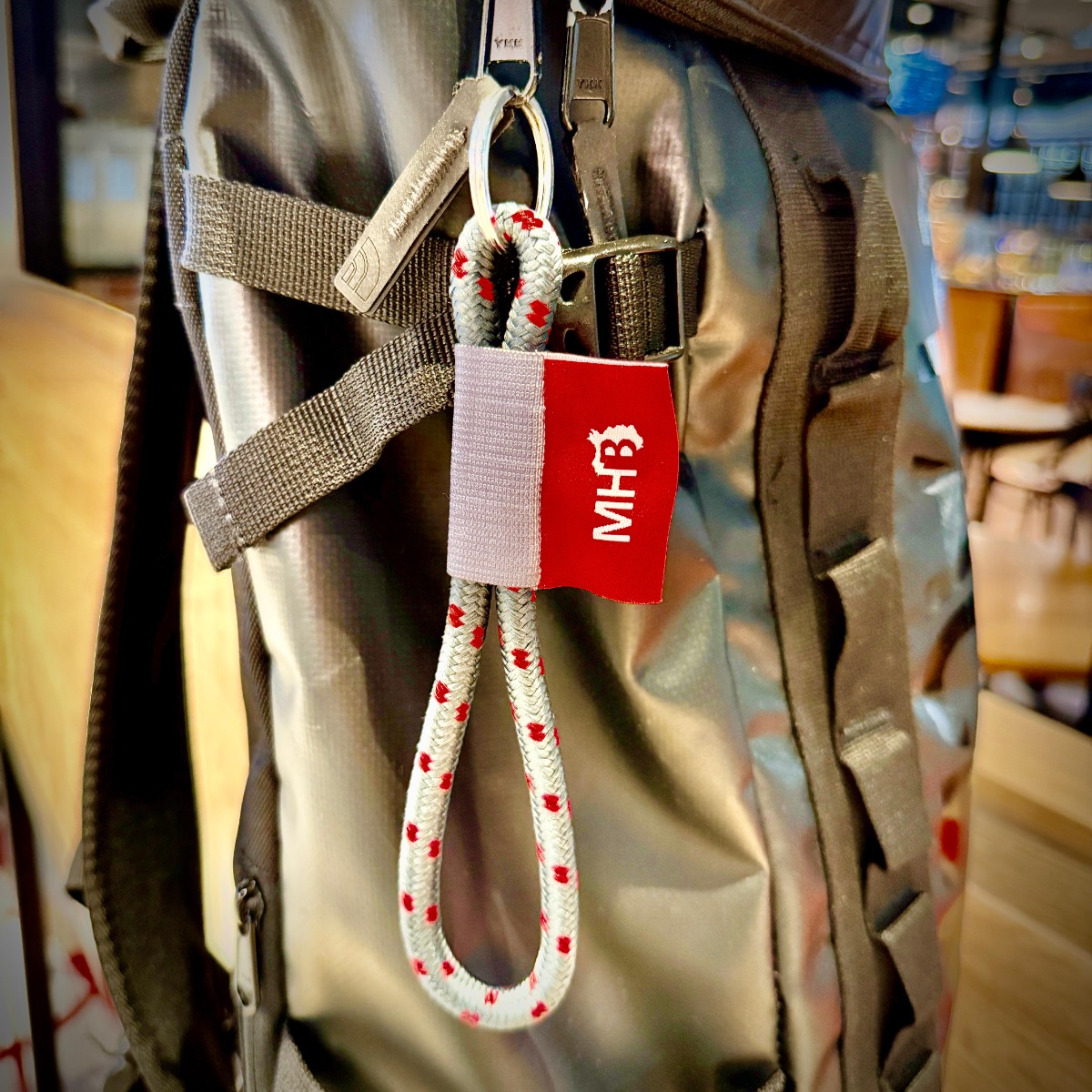 Short Rope Keyring with Custom Label