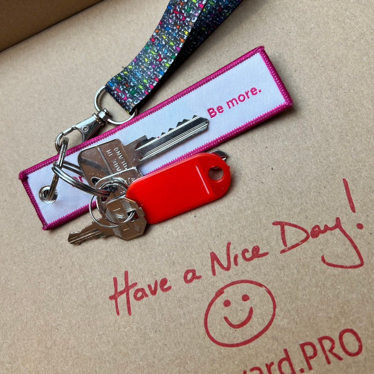 Custom Woven RBF Keyring - Remove Before Flight