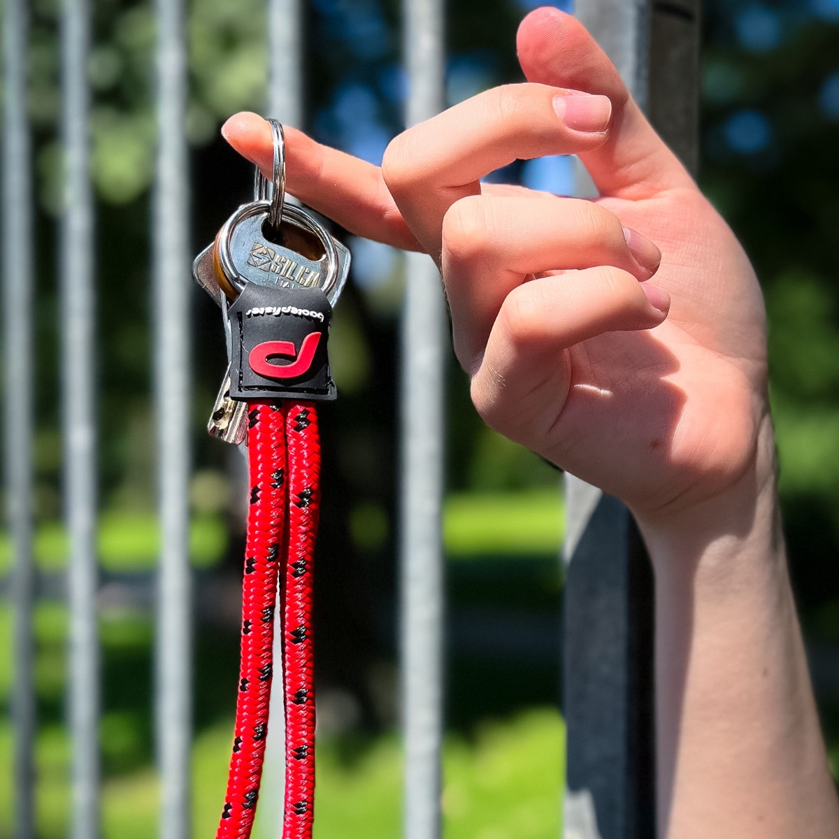 Short Rope Keyring with Custom Rubber