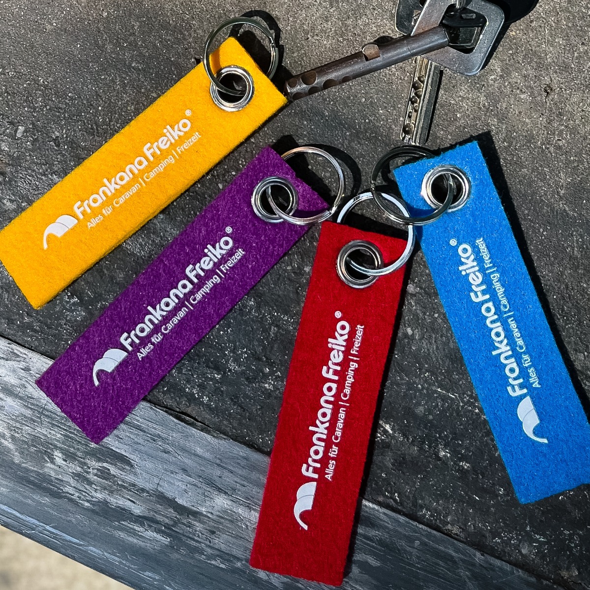 Unique Felt Keyring with Custom Screen Printing