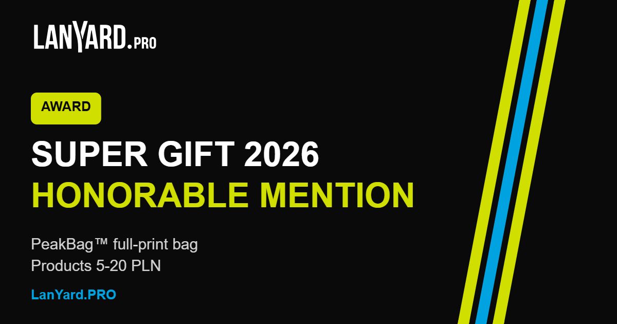 PeakBag full-print promotional bag by LanYard.PRO, honorable mention at SUPER GIFT 2026