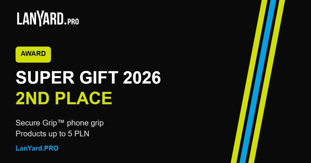 Secure Grip phone grip tag by LanYard.PRO, 2nd place at SUPER GIFT 2026